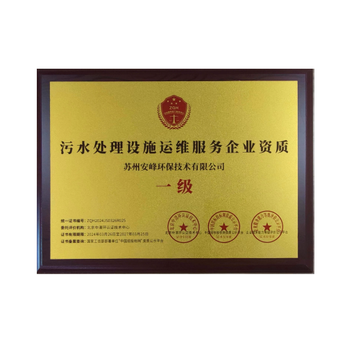 污水處理設施運維服務企業(yè)資質(zhì)